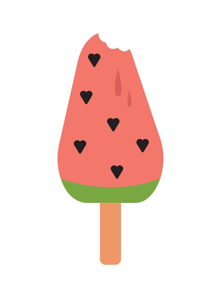 helado de sandia vector