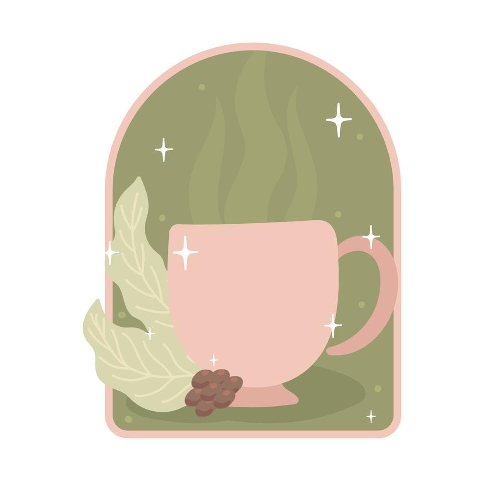 coffee cup and seeds vector
