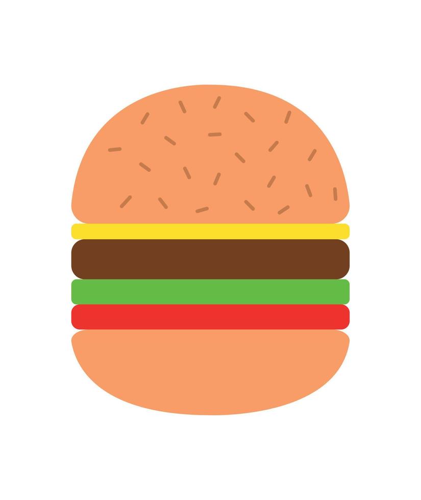 comida de dibujos animados de hamburguesa vector