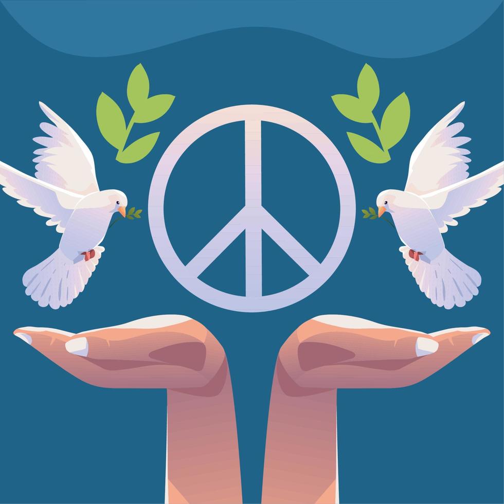international day of peace, related vector