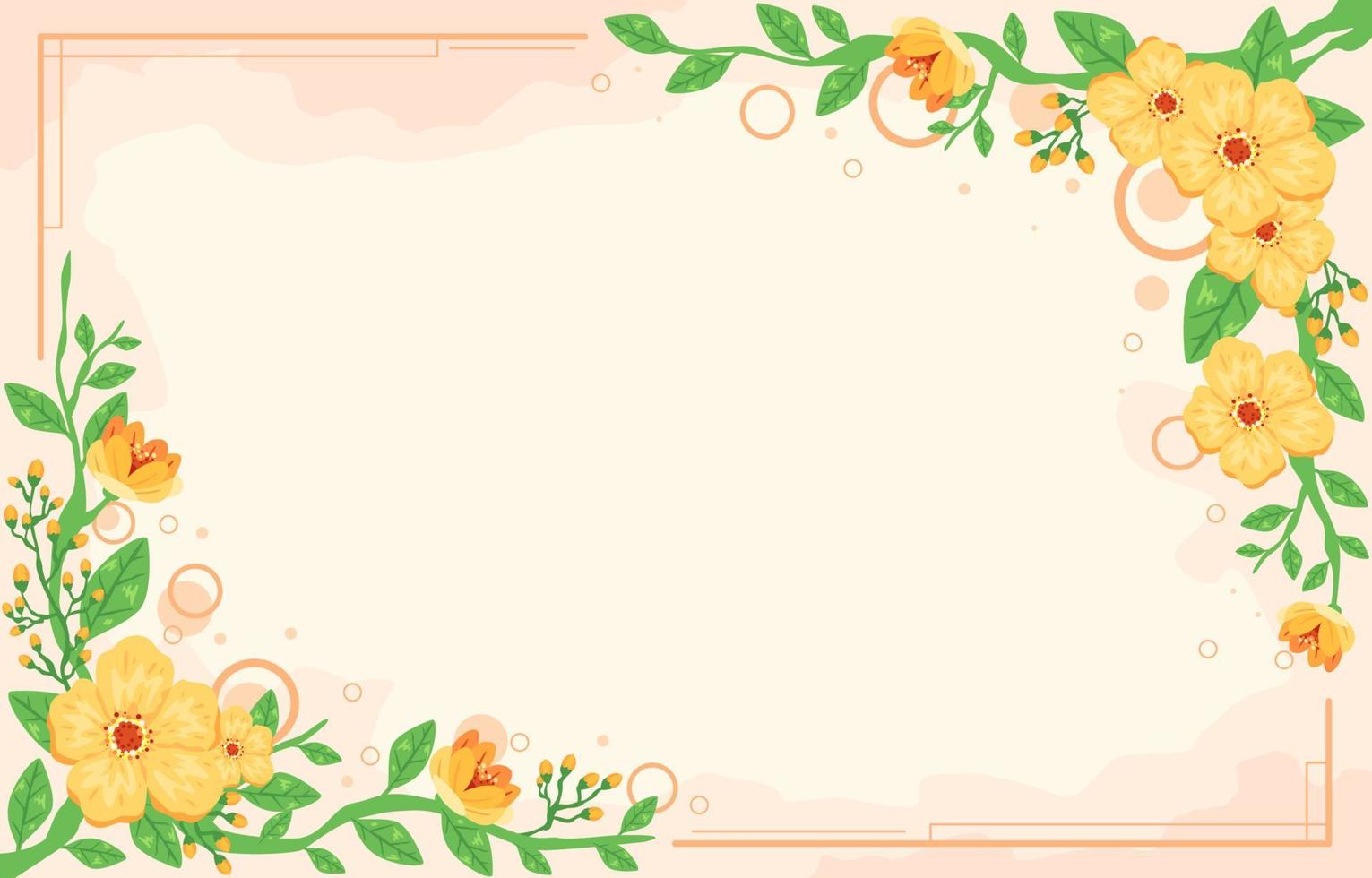 Minimalist Floral Border Background vector