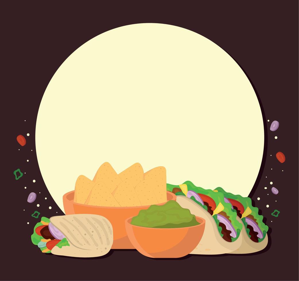 traditional mexican food vector