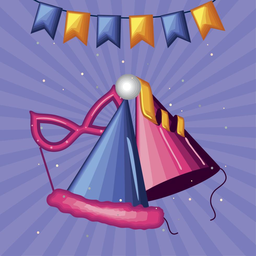 sombrero de fiesta de cumpleaños vector