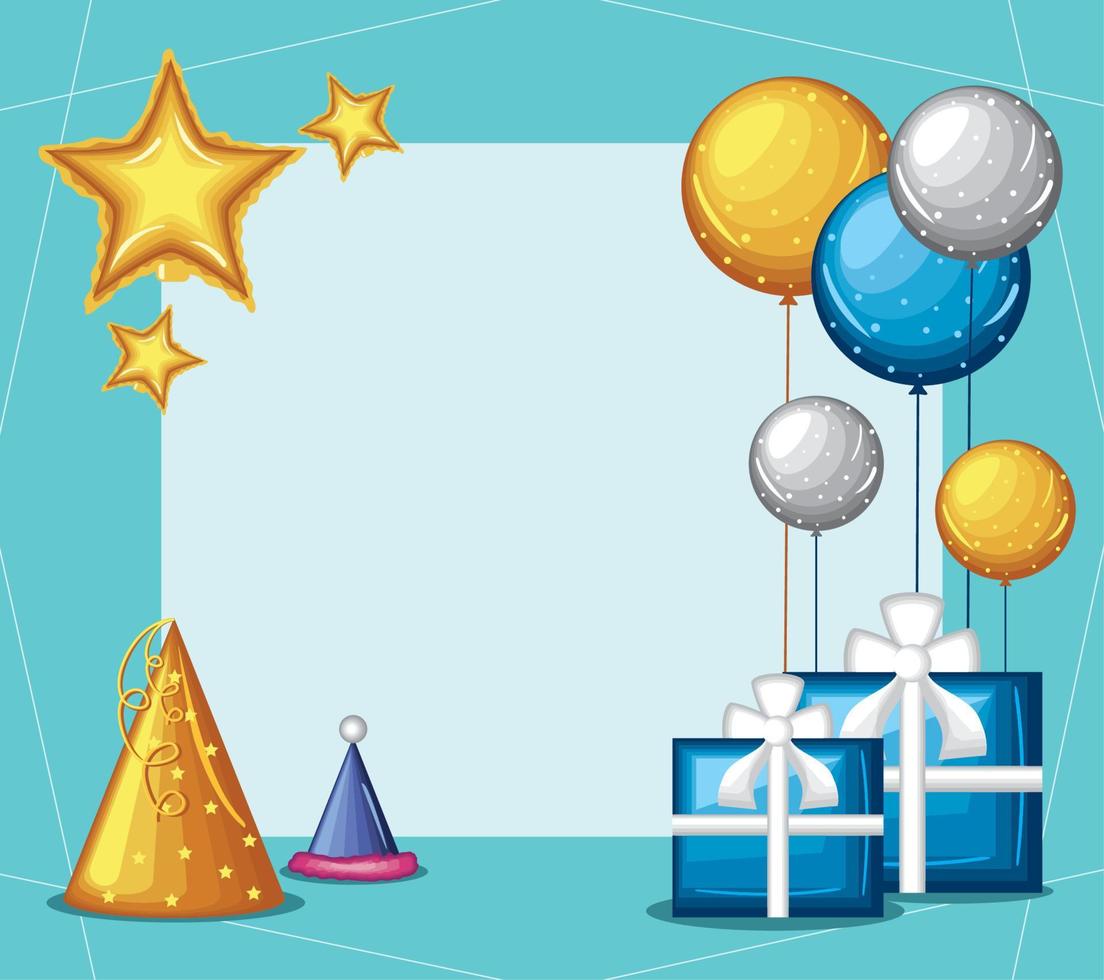 birthday event decoration vector