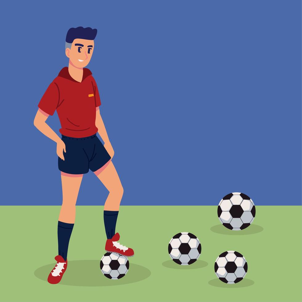 man soccer sport vector