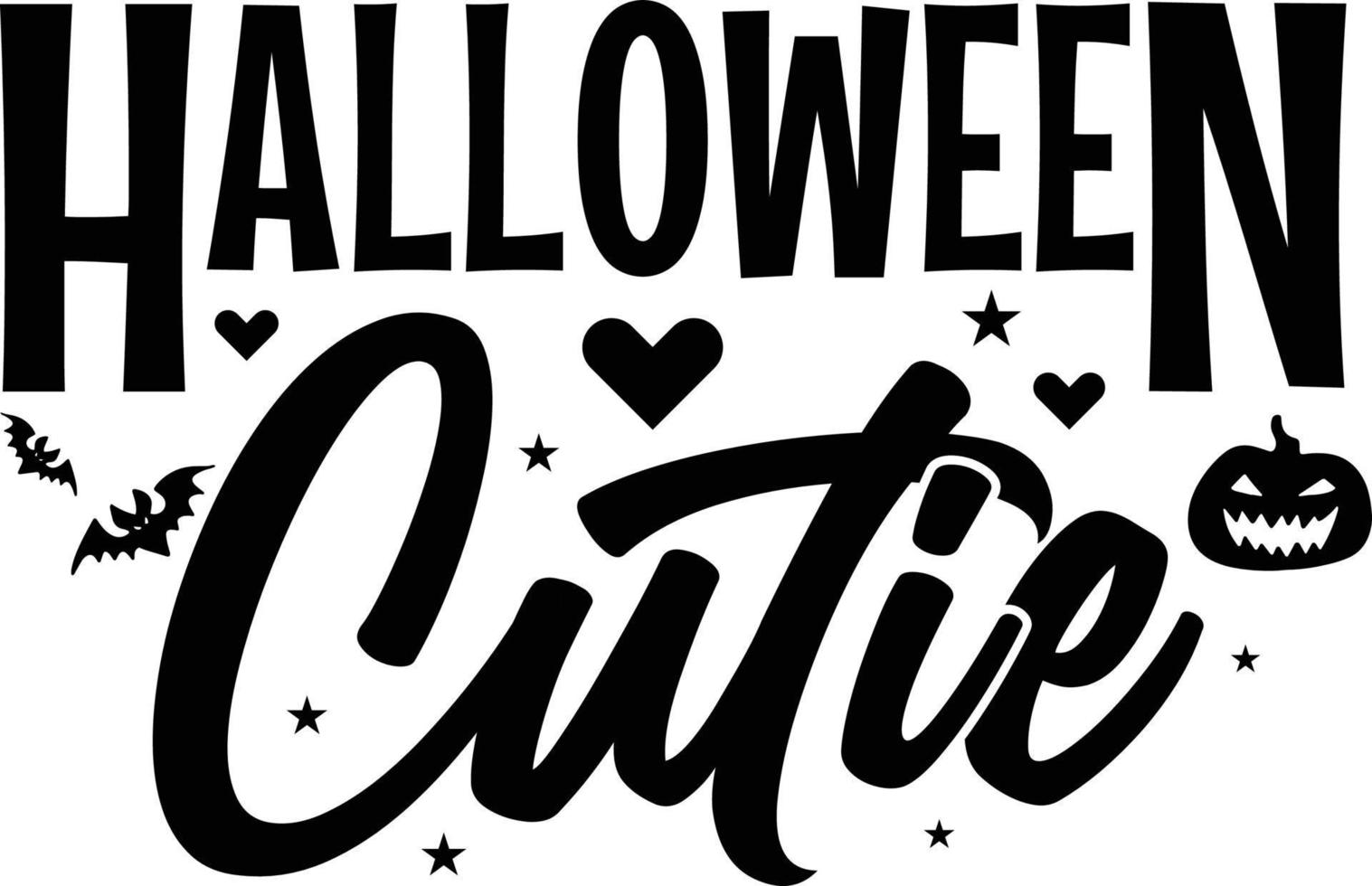 Halloween cutie t shirt design vector