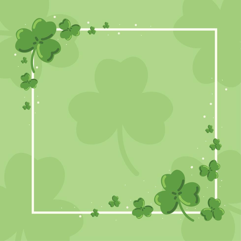 green banner with clovers vector