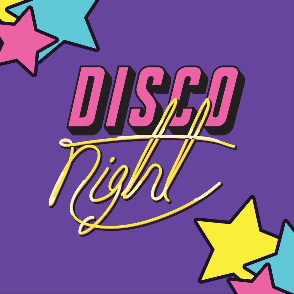 90s disco night vector