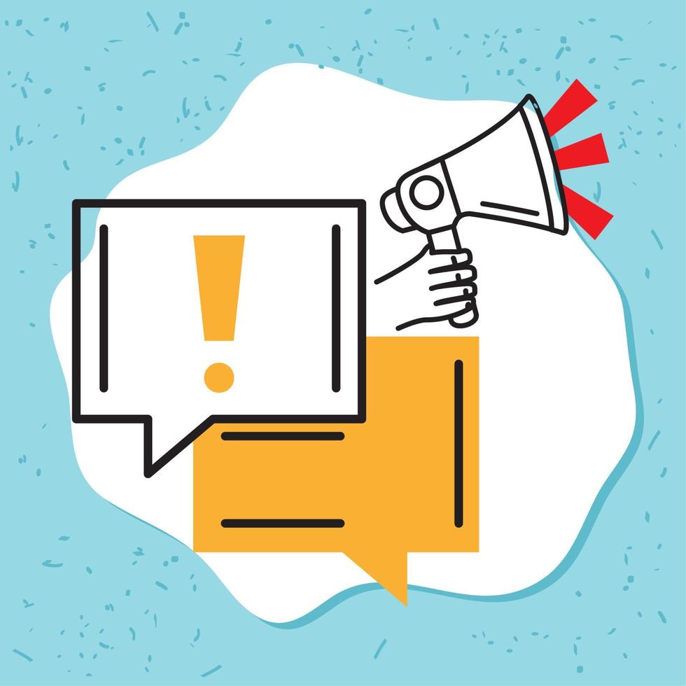 volunteers service megaphone vector