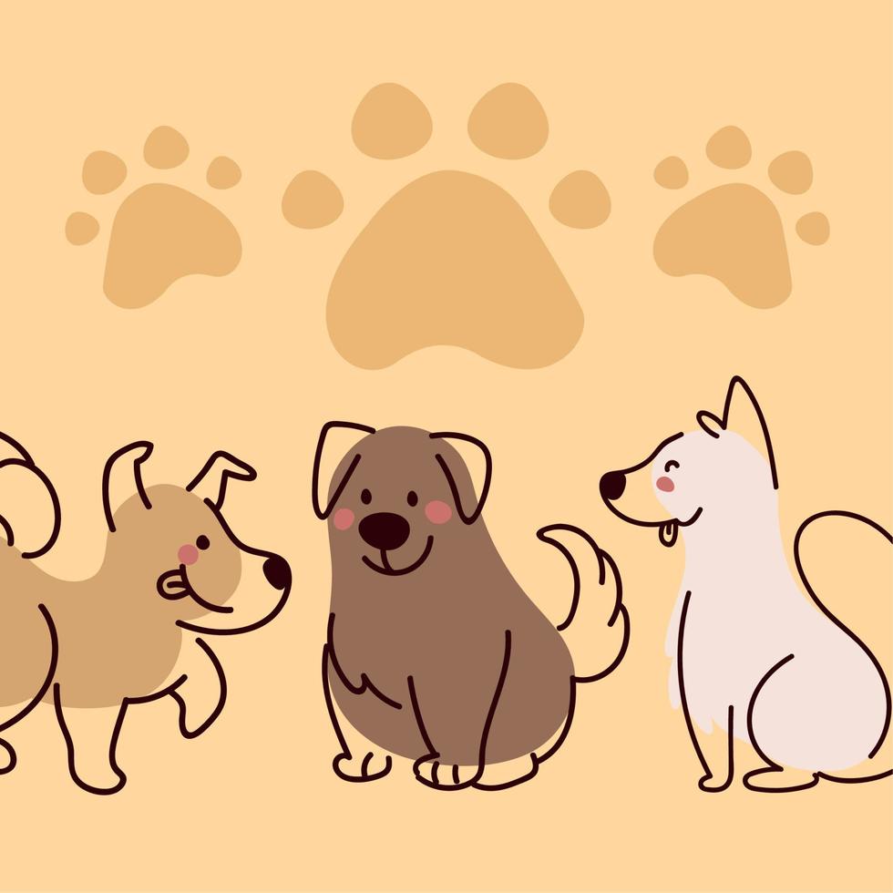 little dog pets vector