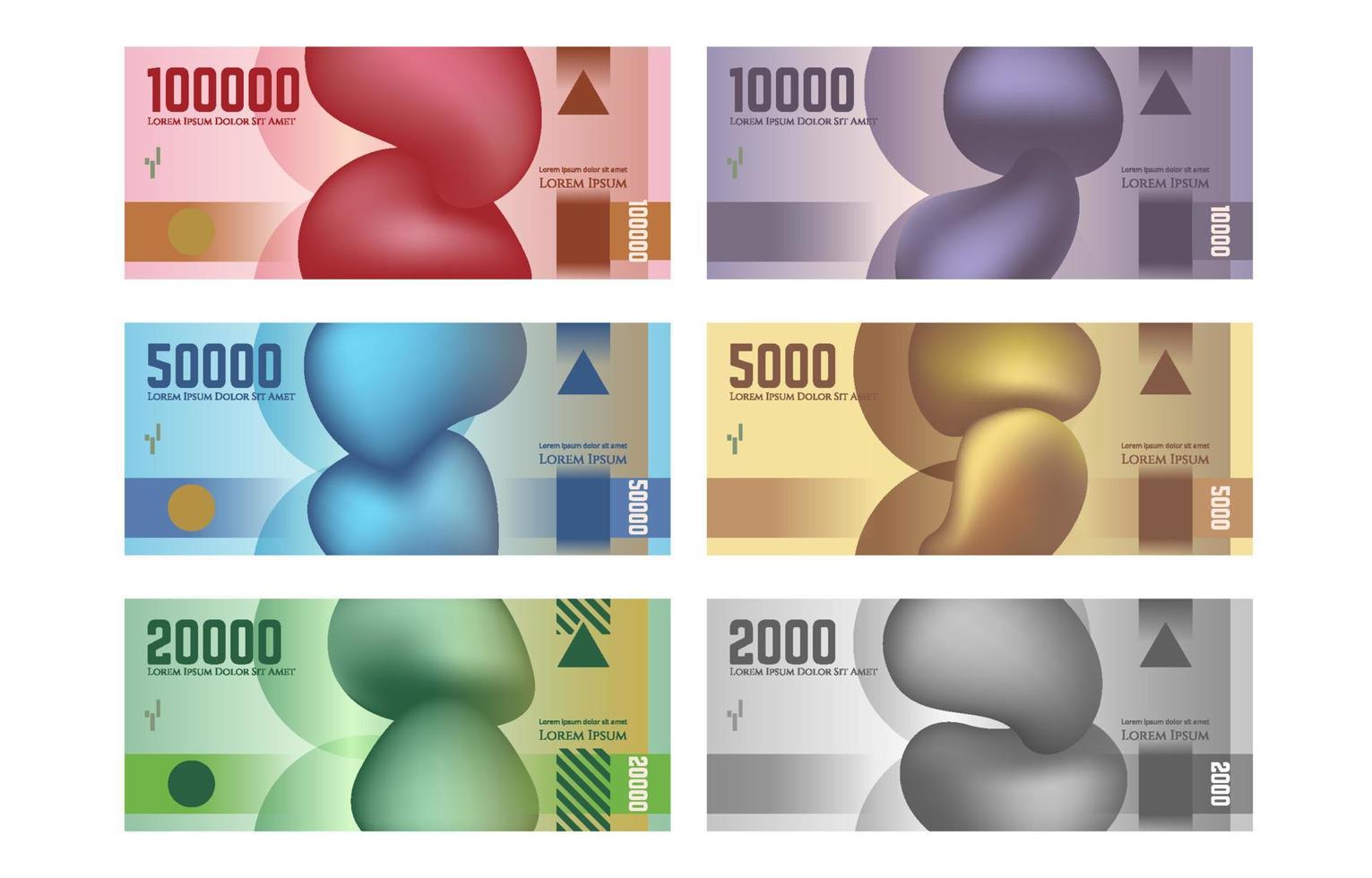 Gradient Indonesian Rupiah Sample Money Concept vector