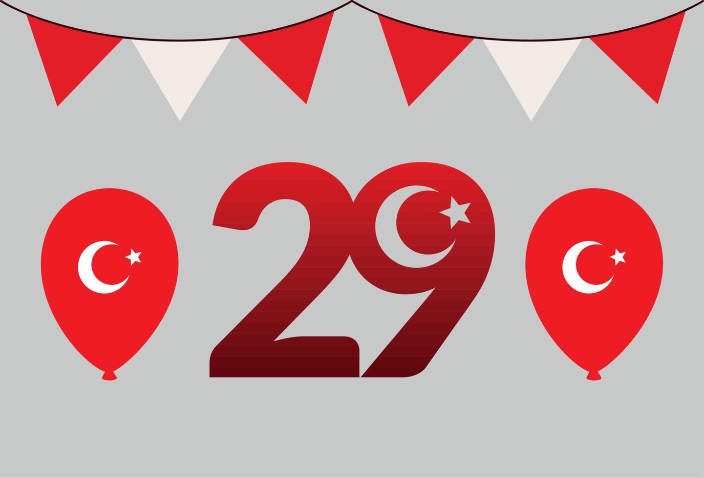 Ekim bayrami national party vector