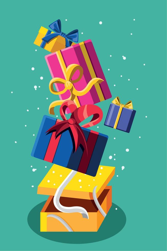 stack of gift vector