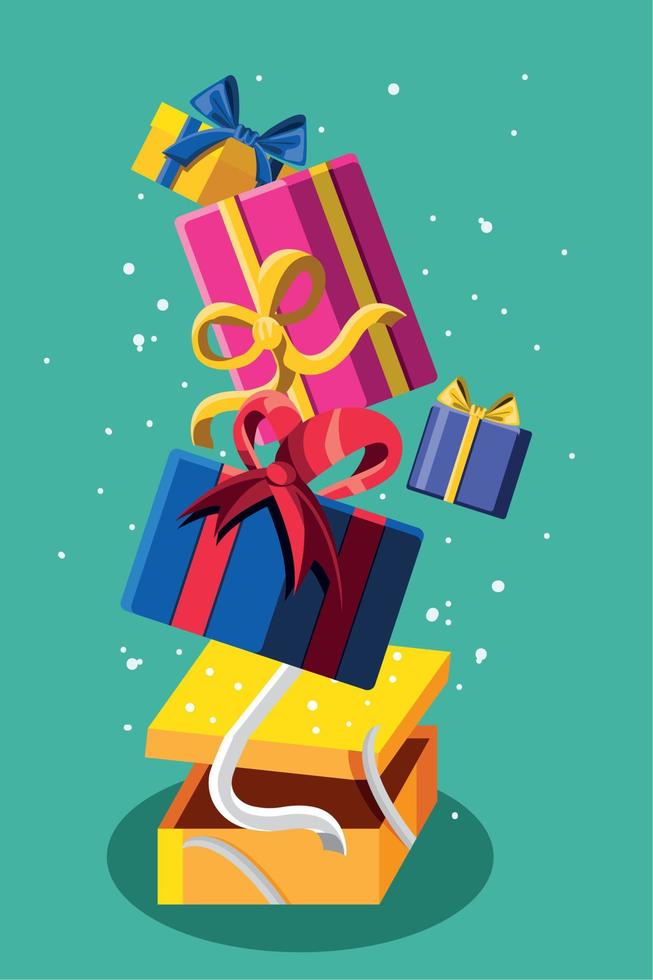 pila de regalo vector