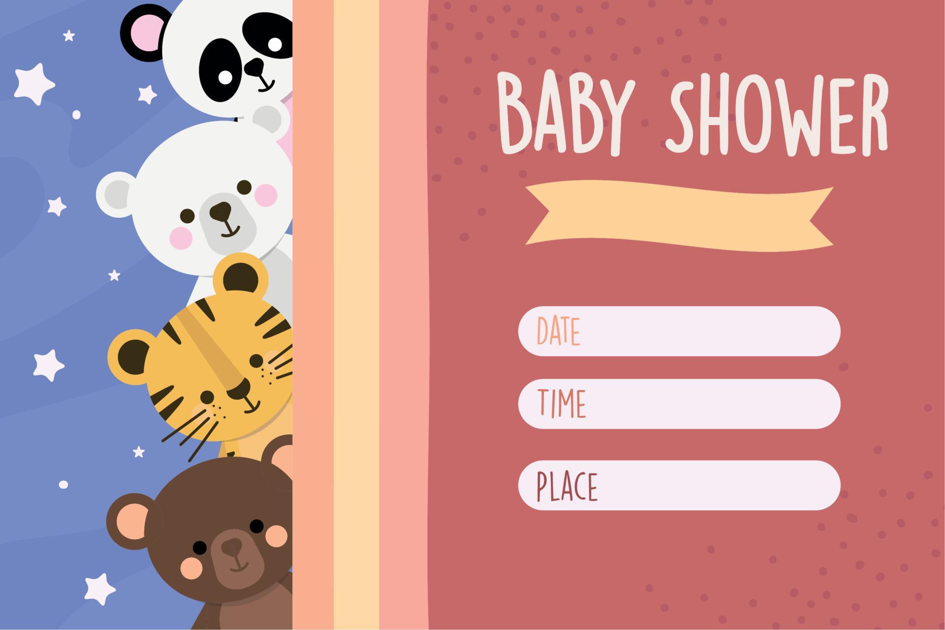 cute baby shower card 11127553 Vector Art at Vecteezy