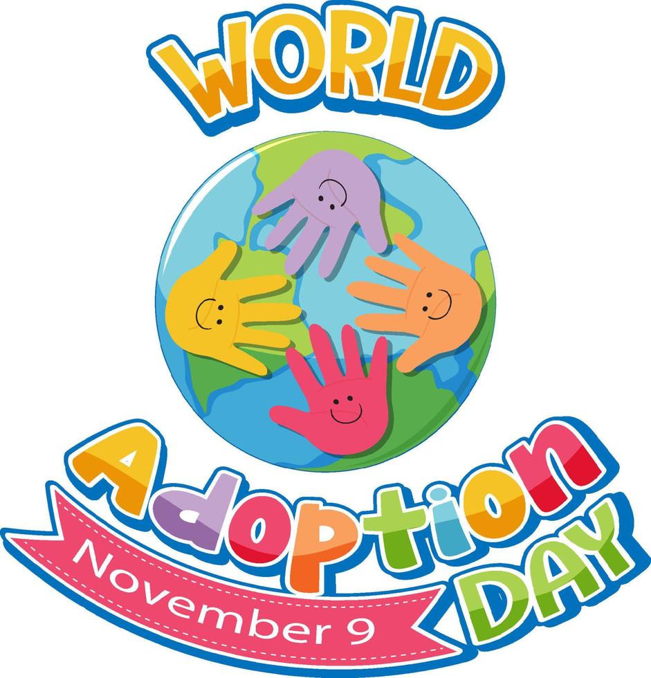 World Adoption Day Logo Design vector