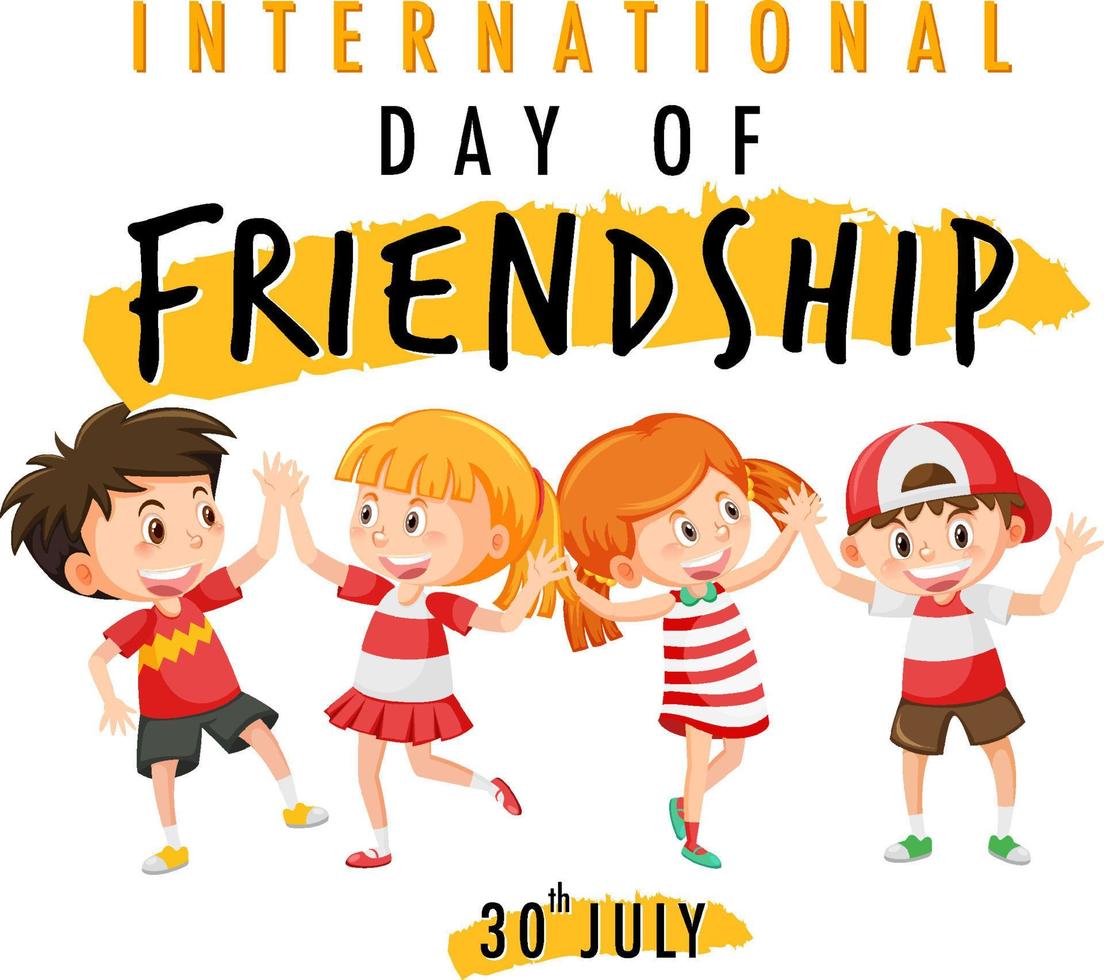 International Friendship Day banner design vector