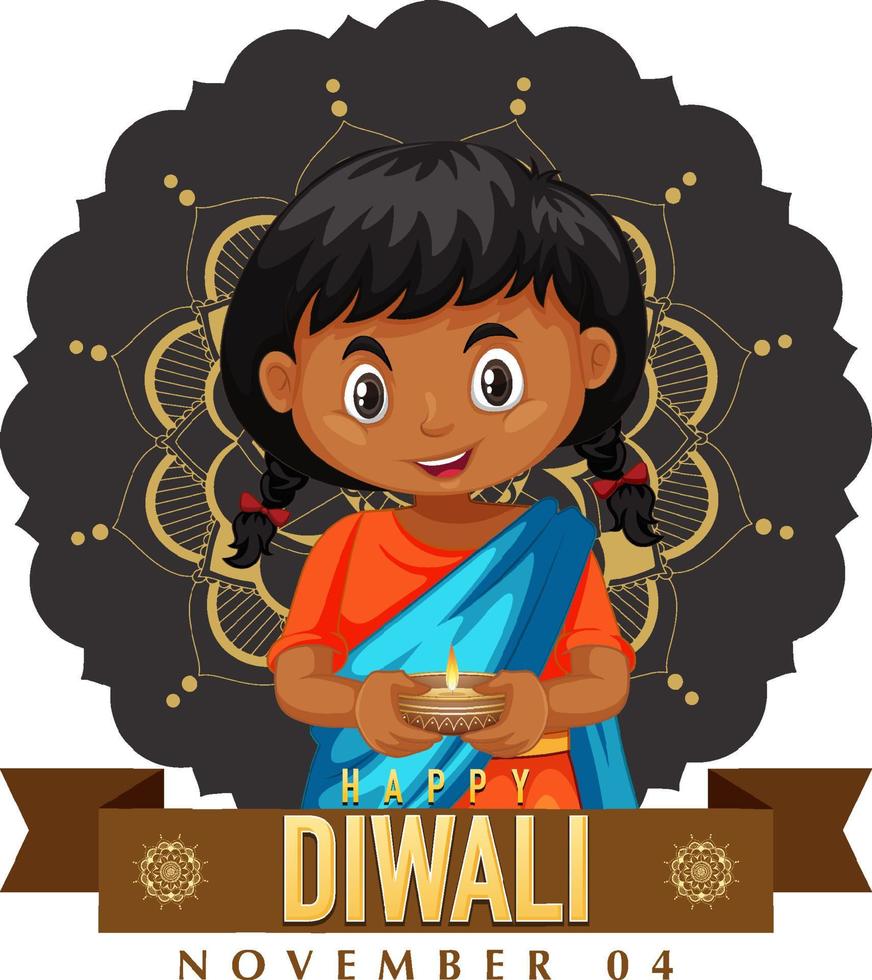 Happy Diwali Day Poster Design vector