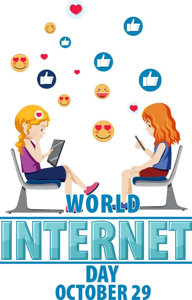 diseño de banner del día mundial de internet vector