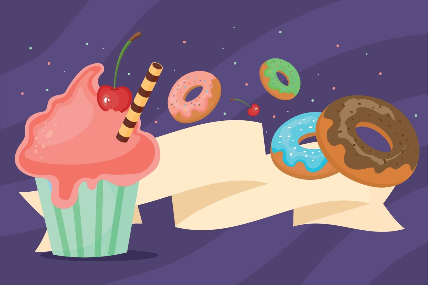 fast food dessert vector