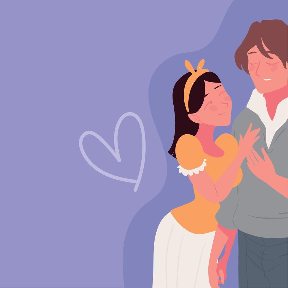 couple characters together vector
