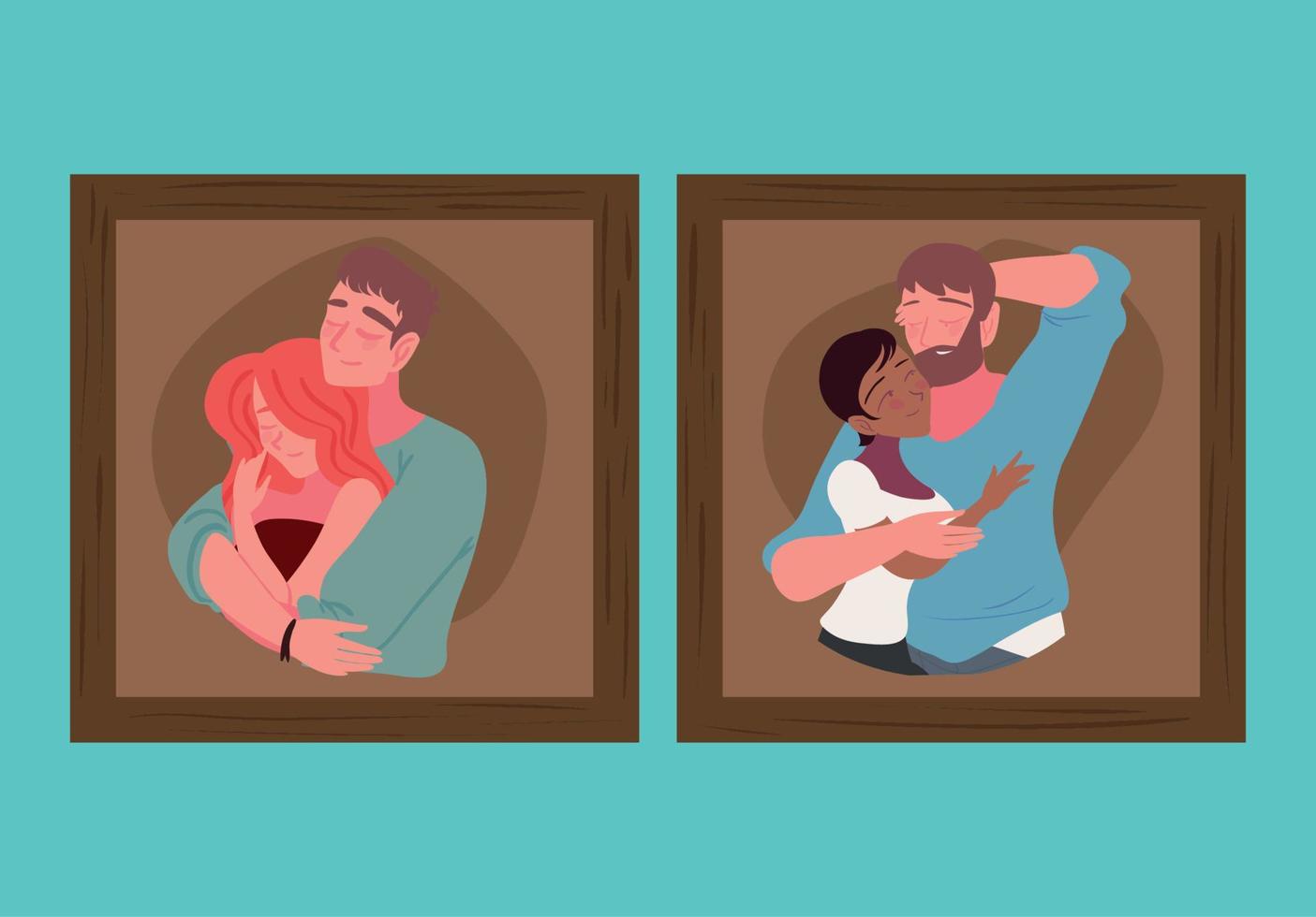 couples frame pictures vector