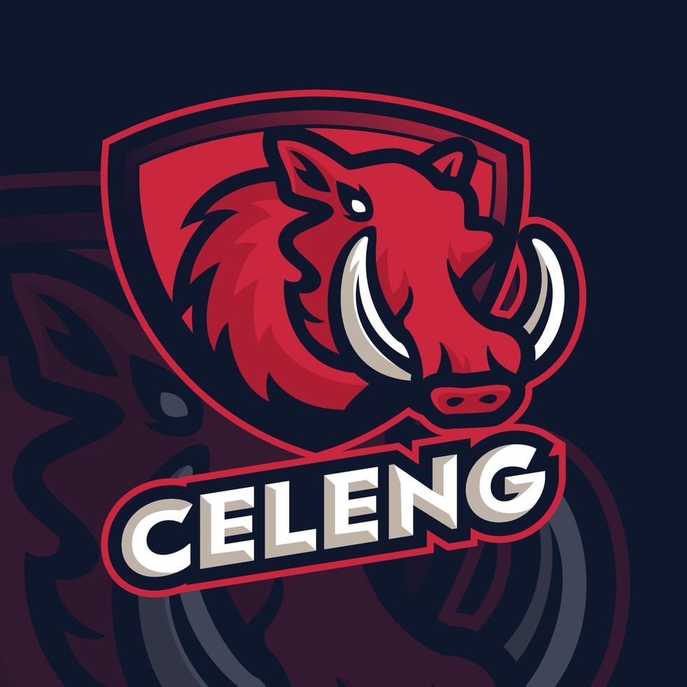 Warthog Shield Esport Logo vector