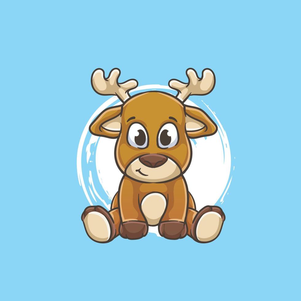 Cute deer icon design vector