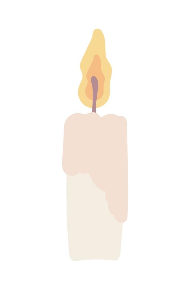 burning candle light vector