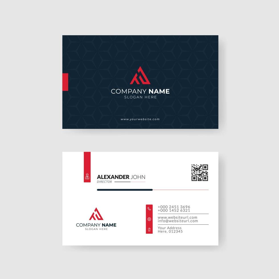 modern professional style business card template vector