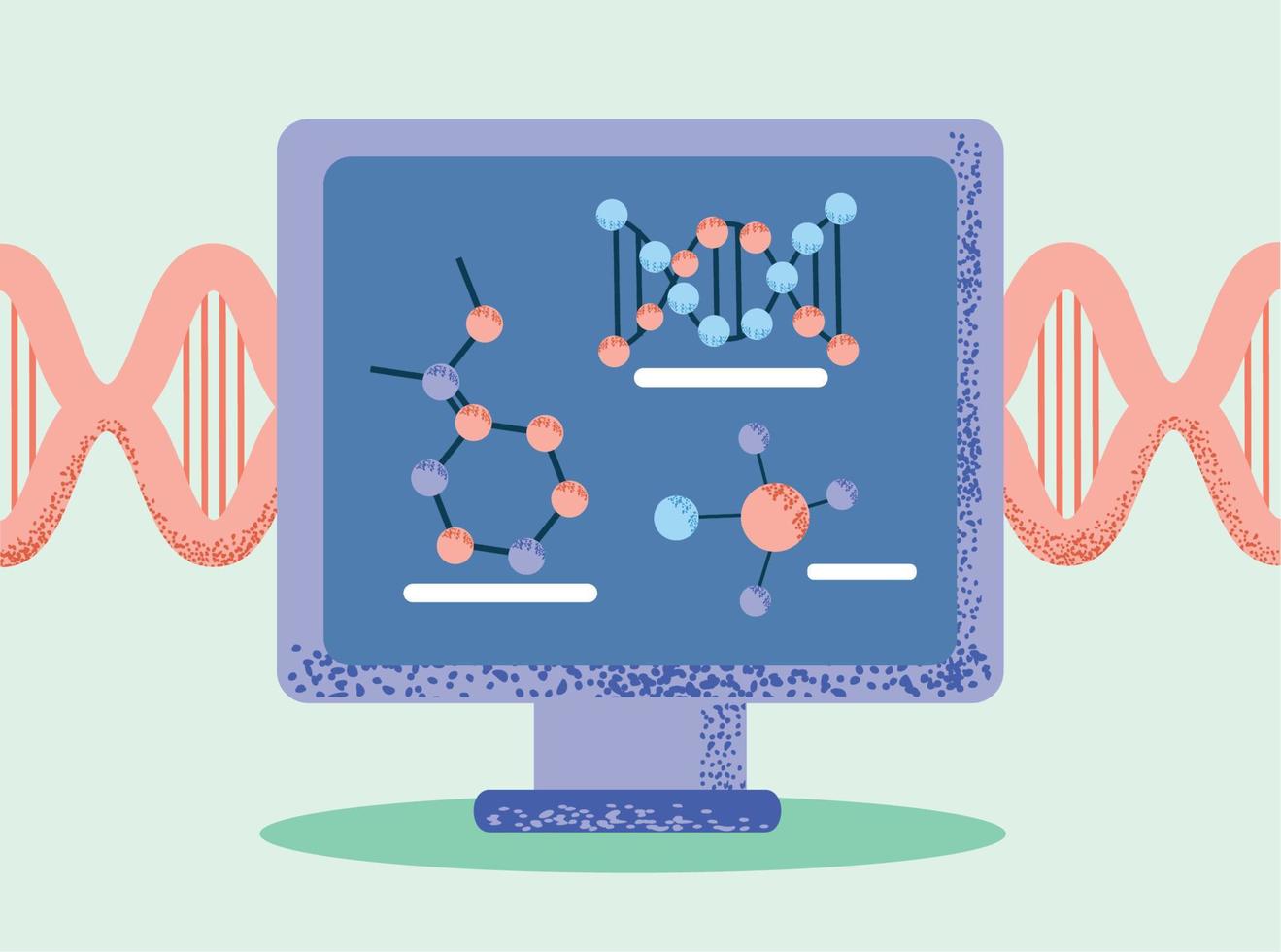 computer dna genetic study vector