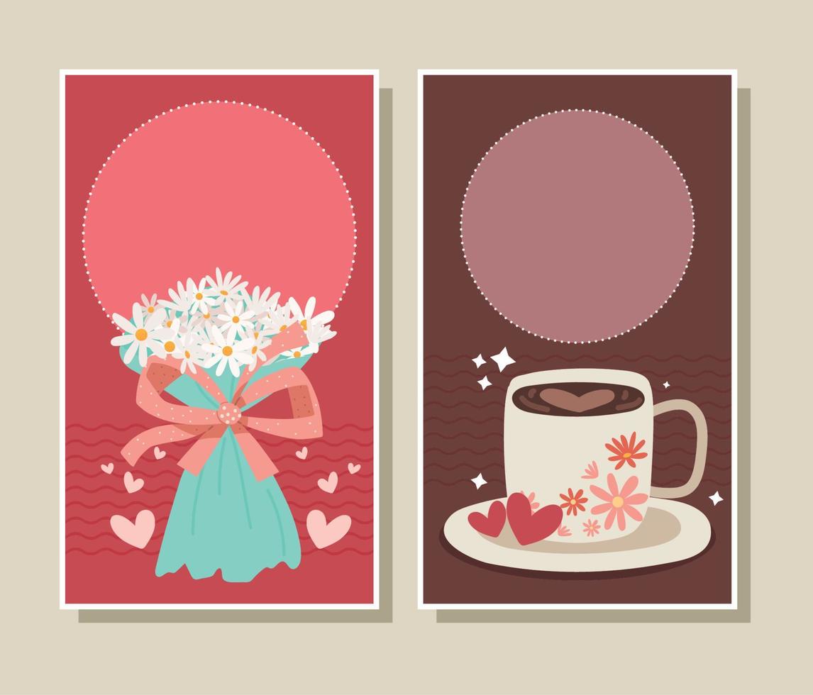 romantic love banners vector