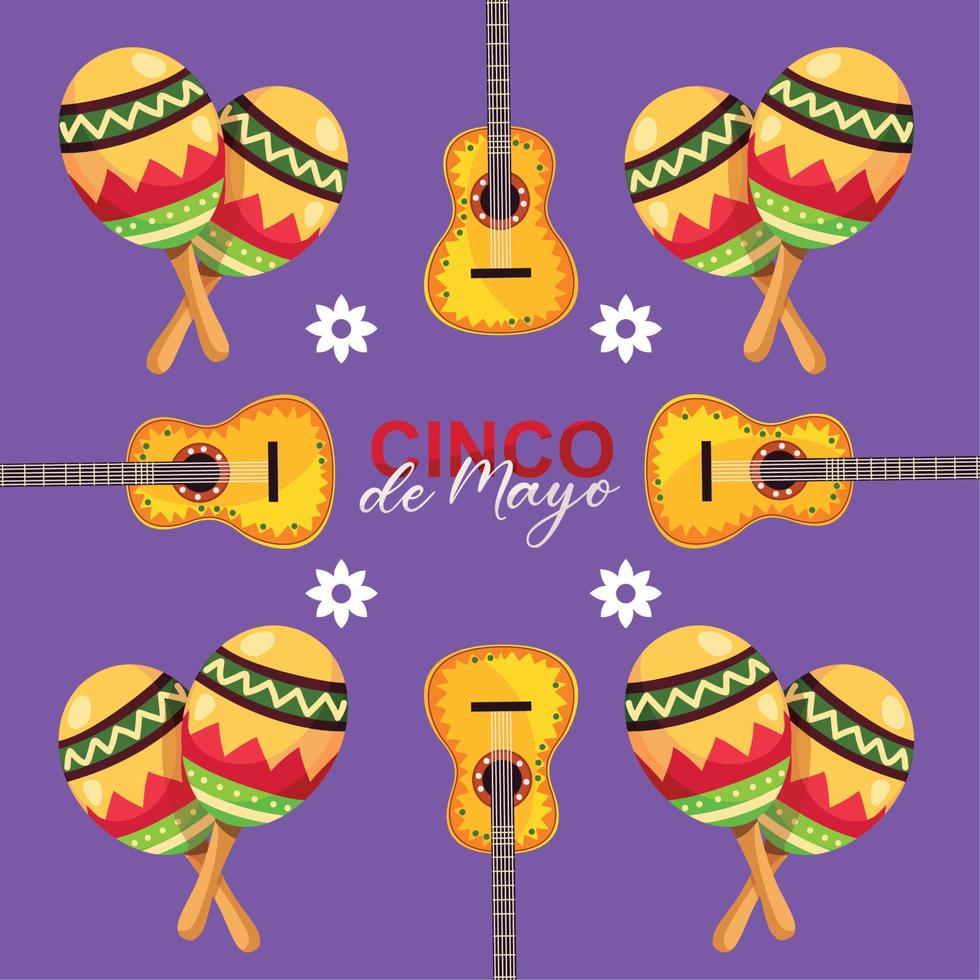 cinco de mayo celebration vector