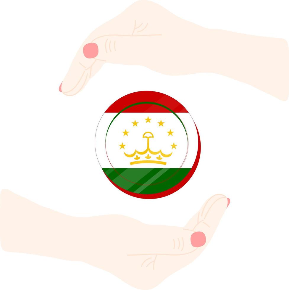 Tajik flag vector hand drawn,Tajikistani somoni vector hand drawn