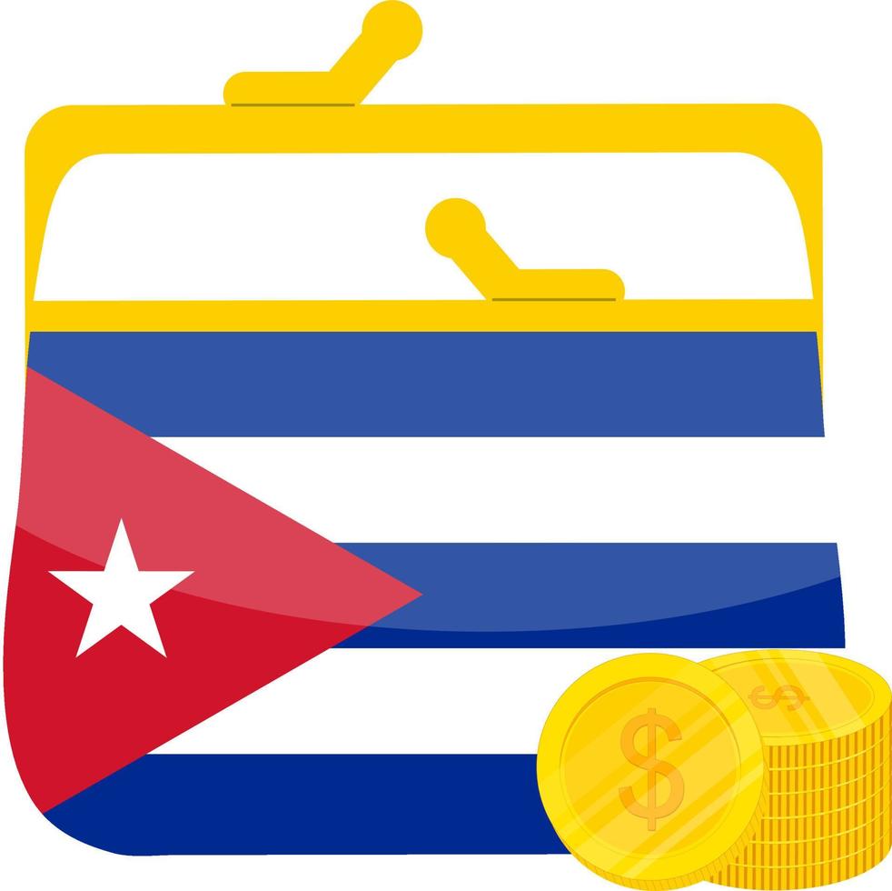 Cuban Flag vector hand drawn,Cuban Peso vector hand drawn