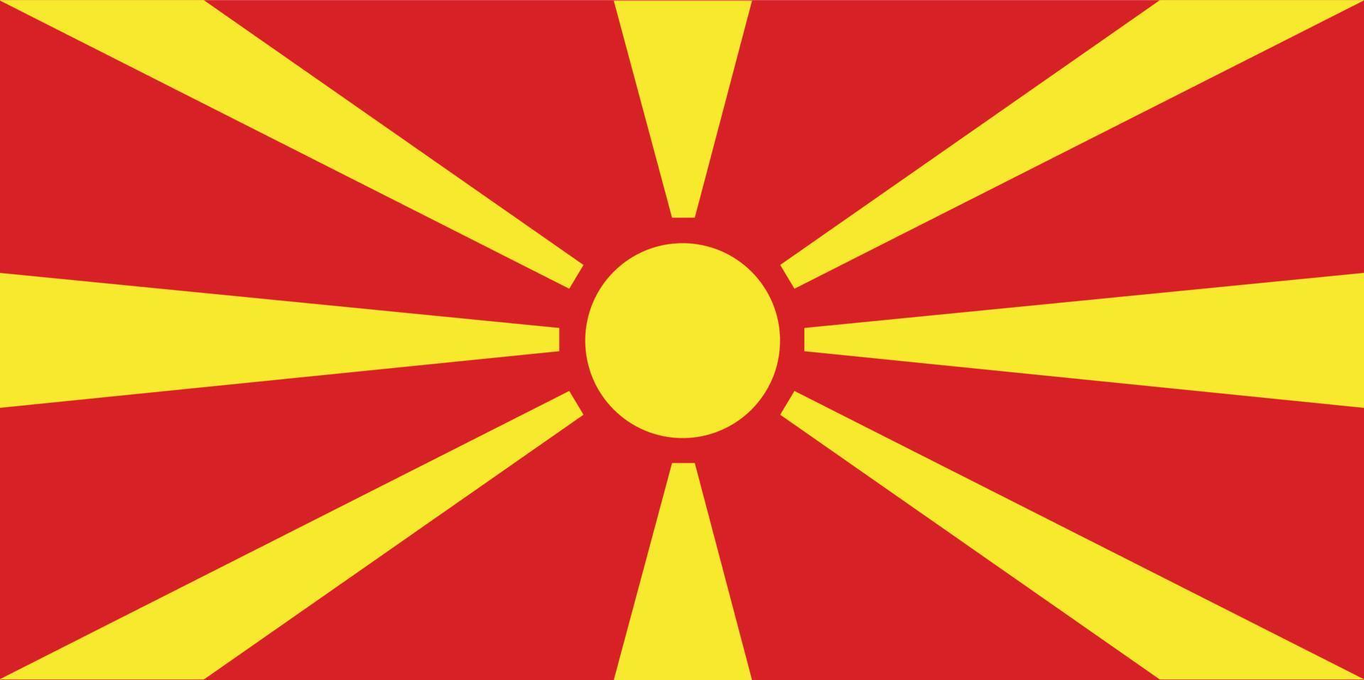 North Macedonia Flag vector hand drawn,Denar vector hand drawn