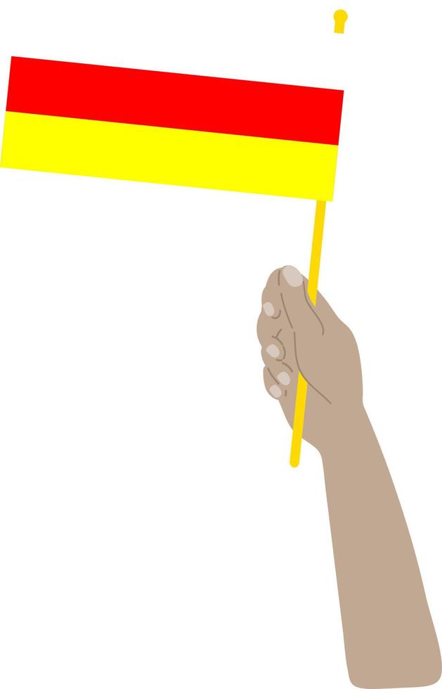 South Ossetia Flag vector hand drawn,Georgian lari vector hand drawn