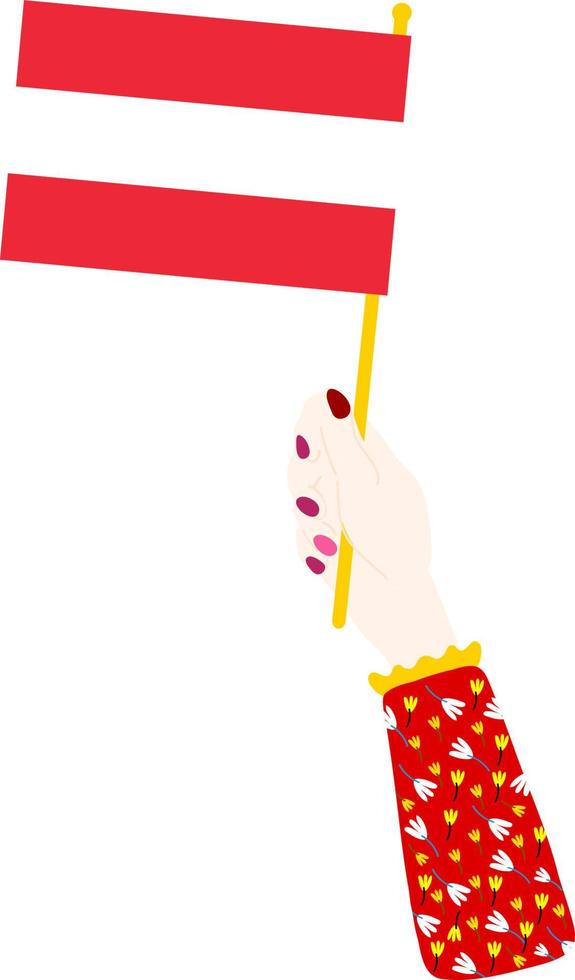 Austrian Flag vector hand drawn,EUR vector hand drawn