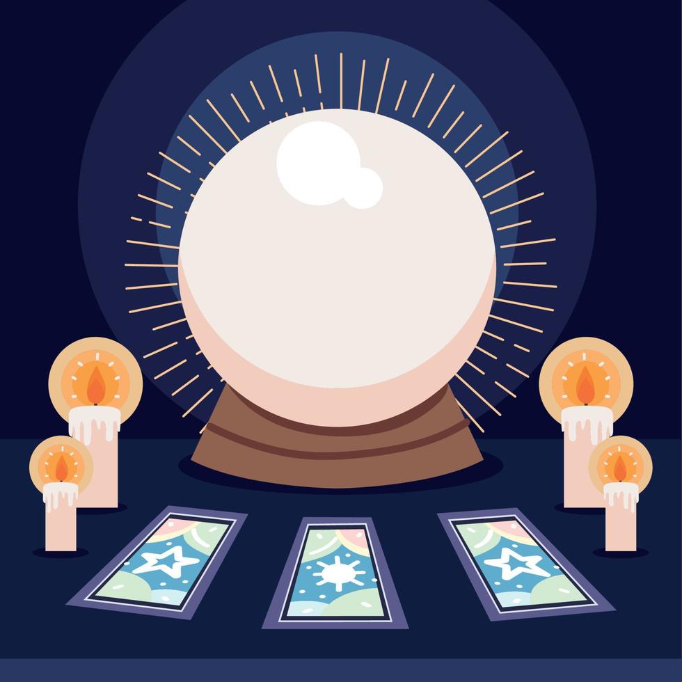 cartas del tarot de predicciones vector