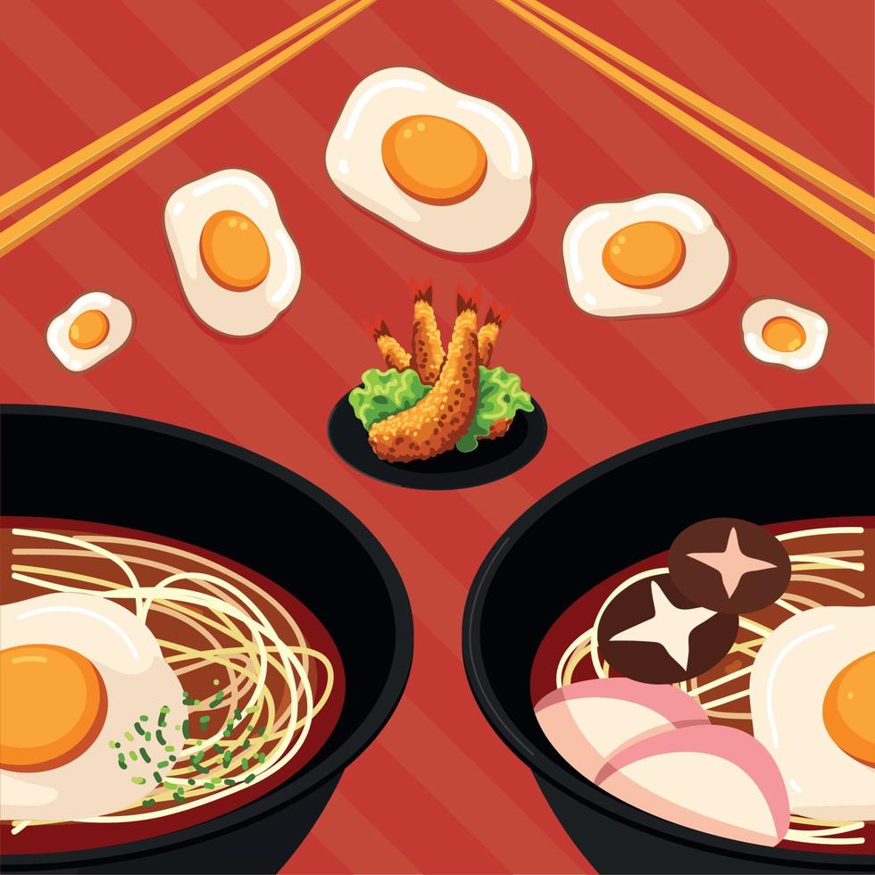 japanese food delicious vector