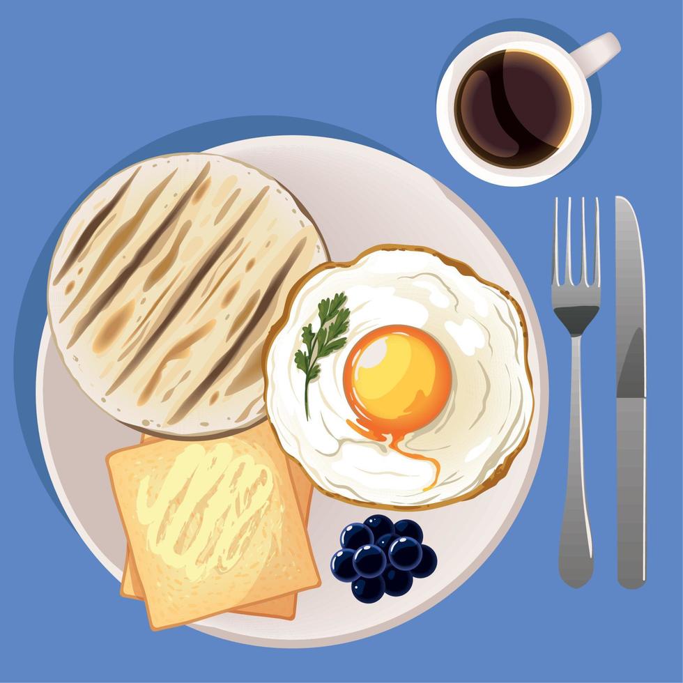 breakfast menu traditional vector