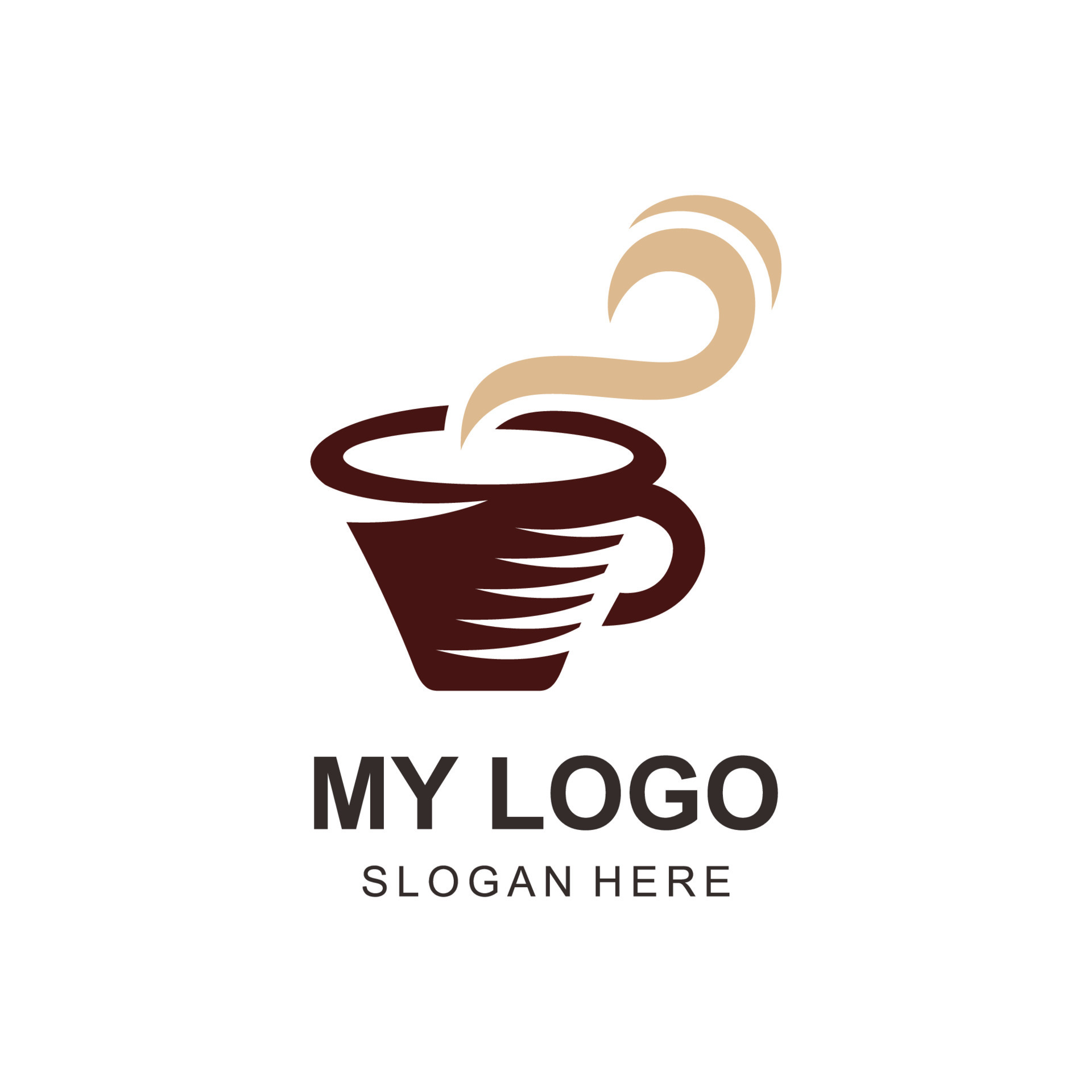Coffee shop Minimalist vector logo. Coffee beans logo template 11128248 Vector Art at Vecteezy