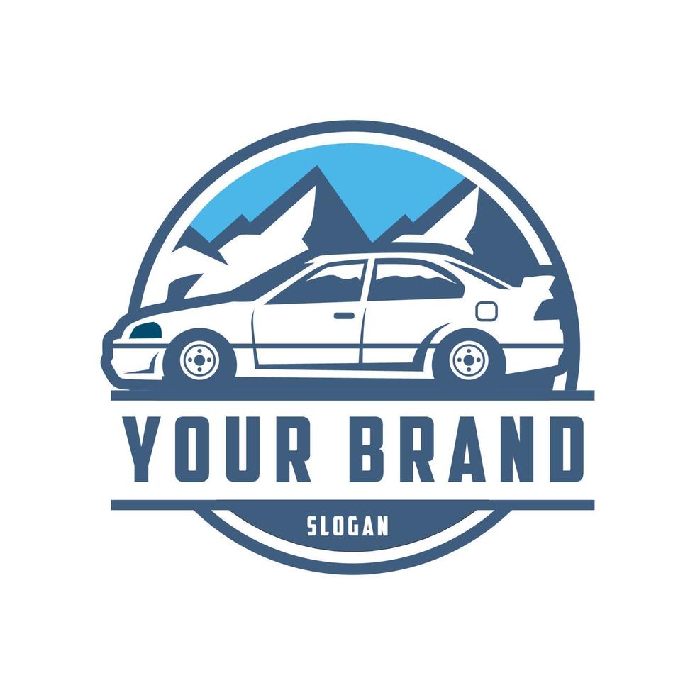 logotipo de muscle car - coche vectorial ideal para pancartas, plantillas, emblemas, insignias, ropa pro vector