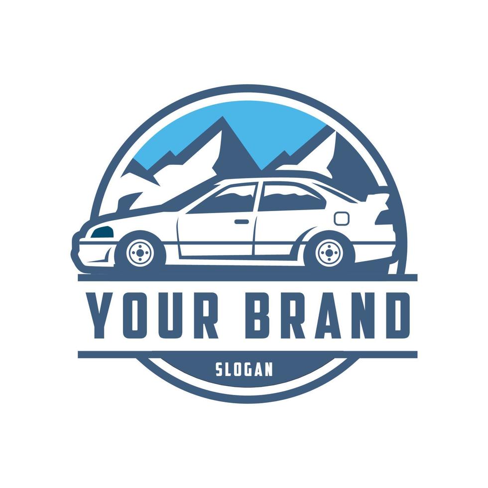 muscle car logo - vector car great for banners, templates, emblems, badges, clothes Pro Vector