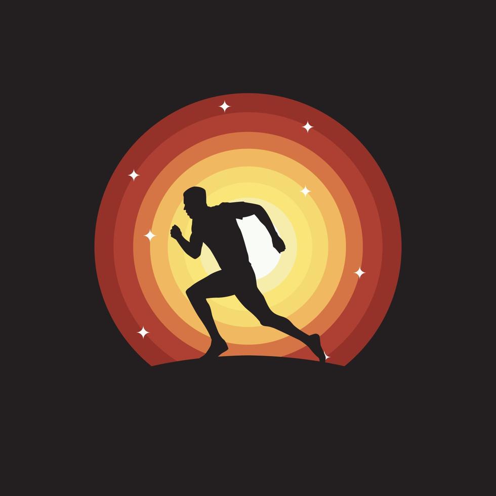 sports running abstract logo design vector