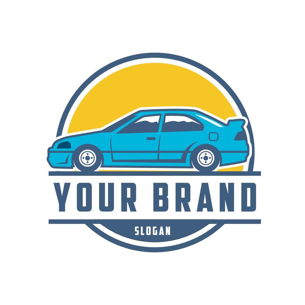 muscle car logo - vector car great for banners, templates, emblems, badges, clothes Pro Vector