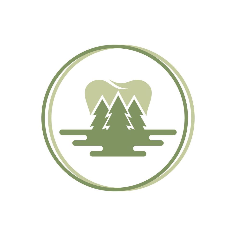 Pine tree icon sign symbol hipster vintage logo design vector