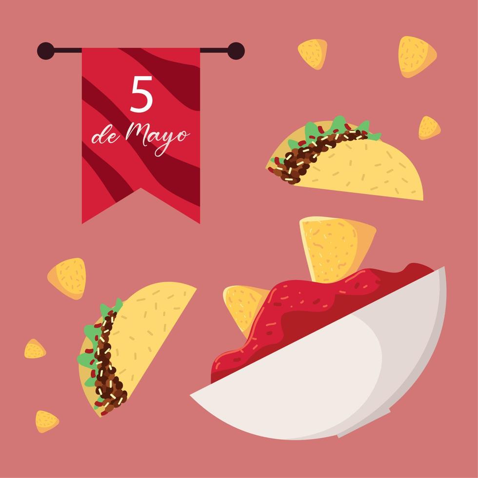 cinco de mayo celebration vector