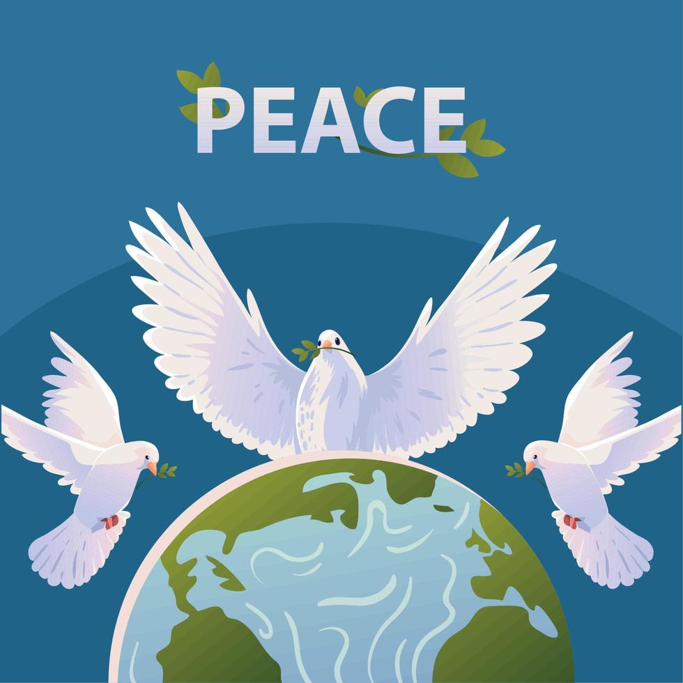 international day of peace banner vector