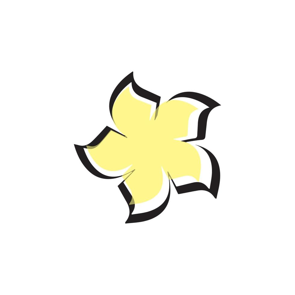 Beauty plumeria icon flowers design illustration Template vector
